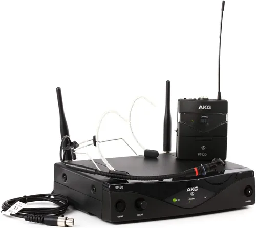 Vista 6 de AKG Pro Audio WMS420 Vocal Set Banda Un sistema de micrófono inalámbrico con receptor estacionario SR420 y transmisor de mano HT420