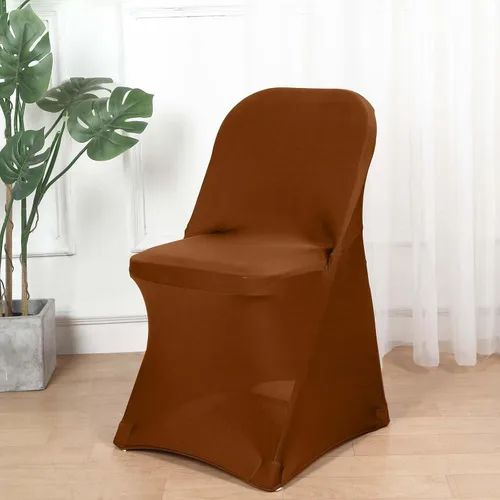 Vista 44 de Efavormart - Funda para silla plegable elástica de elastano, ajustable, para cenas, eventos, bodas, fiestas, banquetes, catering, color beige