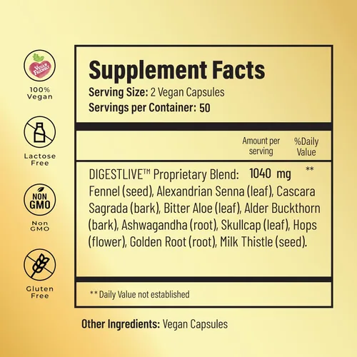 Vista 4 de Laxante, alivio del estreñimiento para mujeres - Suavizante de heces - 100% natural - 100 cápsulas - Limpieza de colon femenino, desintoxicación