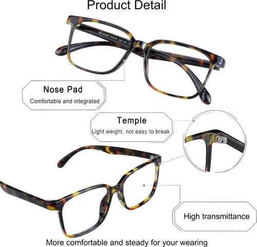 Vista 3 de YEIN Gafas presbípicas multifocales progresivas, gafas de sol grises fotocrómicas Bspro-blocks Tortuga