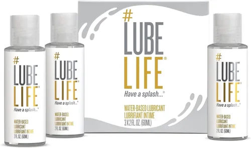 Vista 9 de LubeLife Lubricante a base de agua - Lubricante personal para hombres, mujeres y parejas, tamaño de viaje, no mancha, fácil de limpiar, seguro