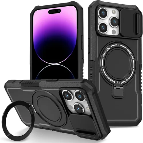 Vista 66 de Funda magnética para iPhone 11, soporte de anillo con ventana corrediza, funda protectora mate a prueba de golpes para iPhone 11 6.1, fundas