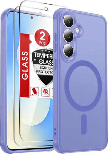Vista 126 de LeYi Funda para teléfono Samsung-S23: protector de pantalla e imán MagSafe Púrpura
