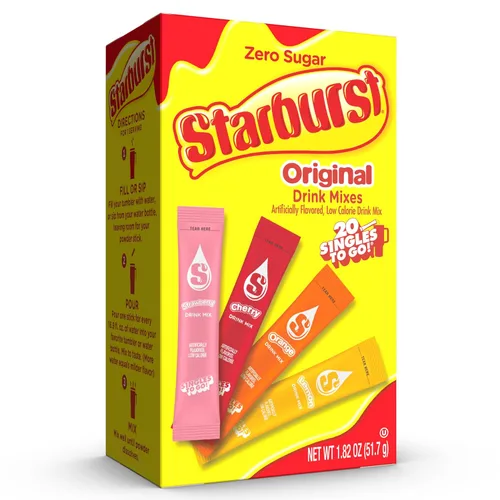 Vista 8 de Skittles Singles To Go Paquete Surtido, Mezcla de Bebida en Polvo Watertok, Cero Azúcar, Bajas Calorías, Incluye 4 Sabores, 1 Caja