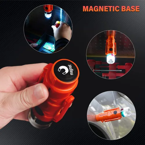 Vista 5 de GOODSMANN Luz LED de señal redonda para barco con ventosa y base magnética para kayak de barco