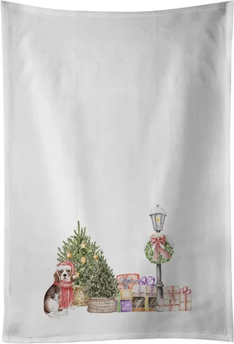 Vista 73 de Caroline's Treasures CK8100WTKT - Juego de 2 toallas de cocina con diseño de bulldog francés con diseño de país de las maravillas navideñas