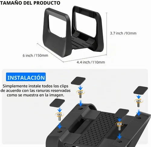 Vista 7 de Soporte vertical para computadora de escritorio, soporte de plástico para laptop con protección de silicona, compatible con todos los Negro