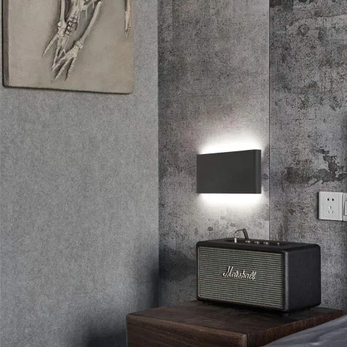 Vista 7 de Joosenhouse Lámparas de pared LED negras para pasillo de 10W, apliques de pared modernos arriba y abajo para peldaños junto a la cama, accesorios