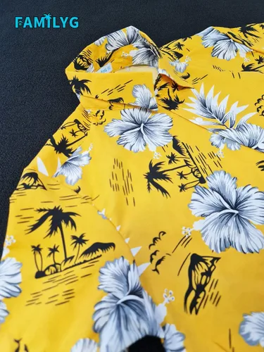 Vista 2 de Camisa hawaiana para hombre, camisa hawaiana floral con botones para hombre, camisa hawaiana floral unisex, camisa de verano para la playa
