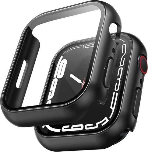 Vista 37 de TAURI - Juego de 2 carcasas rígidas para Apple Watch Series 10 (2024) 46mm, con protector de pantalla de cristal templado PC