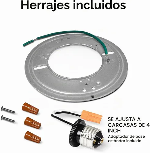 Vista 7 de Feit Electric Lámpara LED de techo empotrada, se adapta a latas de 4 pulgadas, 5CCT, 1 paquete