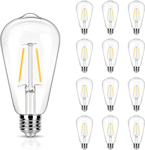 Vista 11 de [Usado] winsaLED Bombillas LED equivalentes a 25 W, 2700 K, color blanco suave, no regulables, ST19 de 2 W, bombillas Edison LED con base E26, 90
