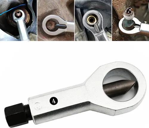 Vista 6 de Grieta divisora de tuercas de metal, herramienta divisora de tuercas de metal resistente, 4 piezas extractor manual de tuercas de presión