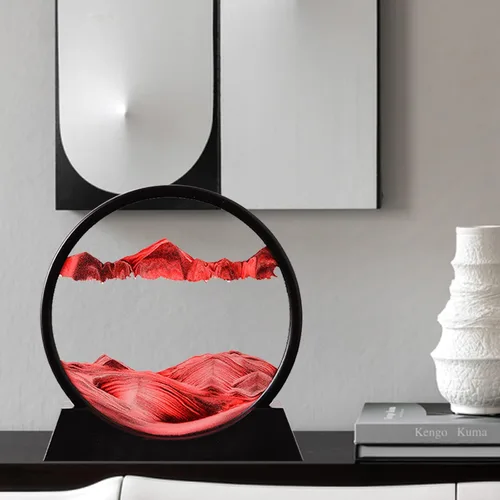 Vista 3 de YKW Arte 3D de arena en movimiento de mar profundo, relajante paisaje de arena cinética para decoración para cualquier hogar, escritorio de oficina