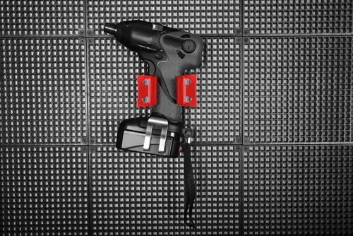 Vista 10 de Soporte ajustable - Accesorio para ORGANIZER GENIE Pegboards para sujetar de forma segura la herramienta de una