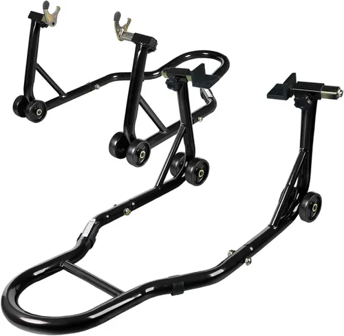Vista 10 de Jack Boss Caballete de motocicleta, soporte de rueda trasera combo, capacidad de 500 libras, soporte de basculante para paddock para moto deportiva