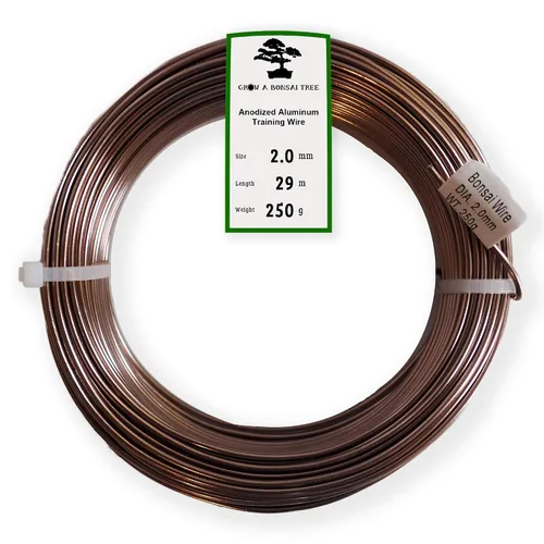 Vista 28 de Alambre de aluminio anodizado de 1.0mm para entrenamiento de bonsái de 250g, rollo grande (114 metros) - Elija su tamaño y color (1.0mm, Negro)