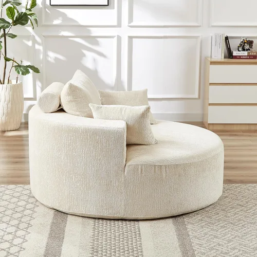 Vista 7 de Sofá sin huesos, sofá de burbujas de gran tamaño, no requiere montaje, tela de felpilla suave, cómodo sofá modular para sala de estar, sofá cama