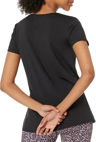 Vista 3 de Amazon Essentials Camiseta de manga corta con cuello redondo para mujer, de secado rápido, para entrenamiento, gimnasio, paquete múltiple