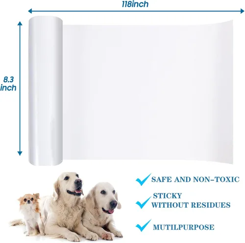 Vista 5 de Protector de puerta contra arañazos de perros, protector de garra de puerta flexible transparente y resistente, protector antiarañazos para muebles