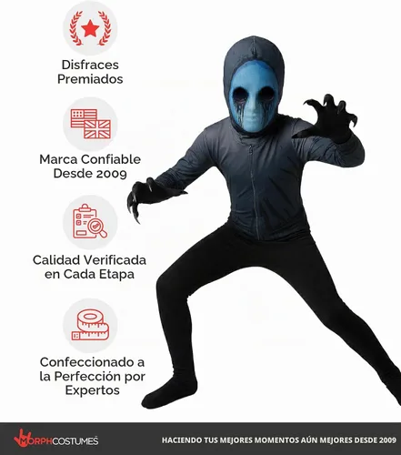 Vista 5 de Morphsuits Eyeless Jack Costume, Halloween Costume for Kids