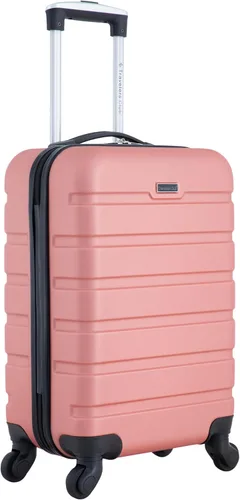 Vista 4 de Travelers Club Harper Luggage, oro rosa, equipaje de mano de 20 pulgadas