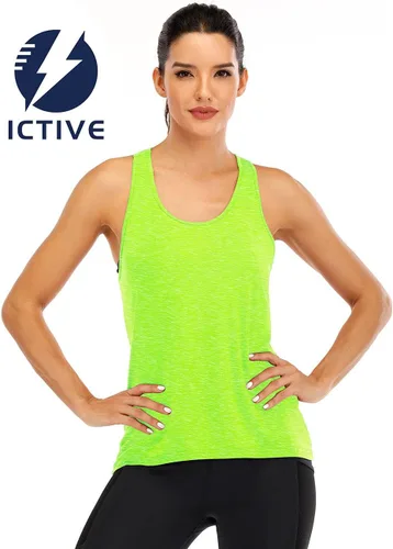 Vista 2 de ICTIVE - Camiseta sin mangas para mujer, de espalda cruzada y con apertura, ideal para correr, practicar yoga y otros ejercicios