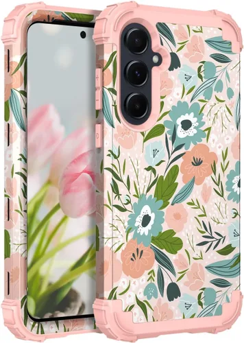 Vista 71 de Hocase Funda para Galaxy A37 5G, protección resistente a prueba de golpes, parachoques de goma de silicona suave+funda protectora híbrida