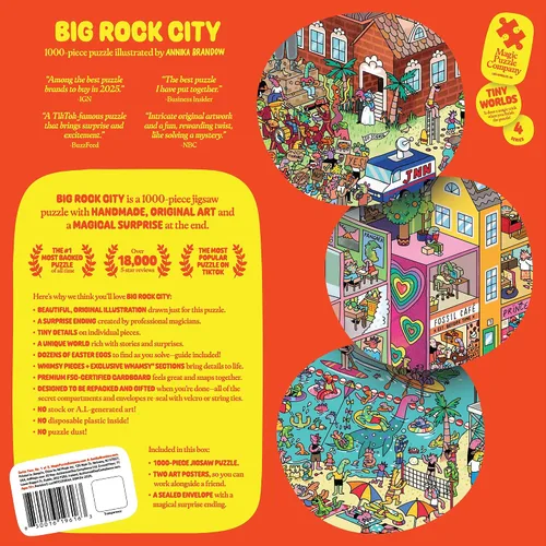 Vista 2 de Big Rock City • Rompecabezas de 1000 piezas de The Magic Puzzle Company • Serie 4 Original handmade art filled with tiny details. Mind-blowing