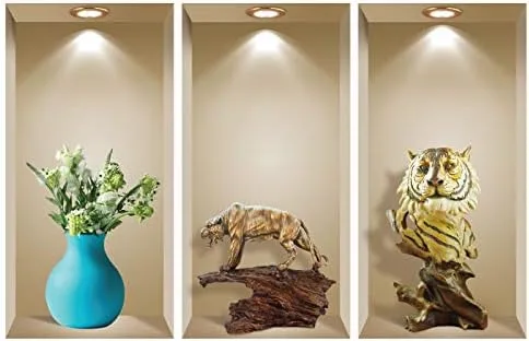 Vista 10 de NR1 - Juego de calcomanías de pared 3D, decoración de pared 3D, calcomanías de pared para sala de estar, calcomanías de pared para dormitorio