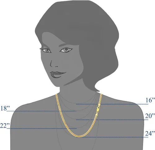 Vista 3 de Jewelry Affairs 10k Yellow Gold Comfort Curb Chain Necklace, 2.6mm