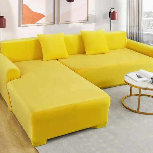 Vista 10 de Konsilsa Funda de sofá modular de terciopelo, funda elástica suave y gruesa para sofá antideslizante en forma de L, adecuada para muebles de sala