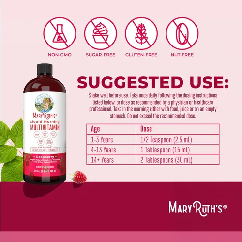 Vista 3 de Multivitamínico para mujeres, hombres y niños, vitaminas líquidas de suplemento de apoyo inmunológico y energético. Impulsor de belleza, vegano, sin