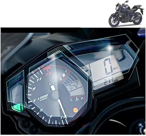 Vista 3 de Tablero de instrumentos Película protectora para Yamaha y aha MT-03 YZF-R3 2015 2016 2017 2018 motocicleta Cluster Scratch Cluster pantalla