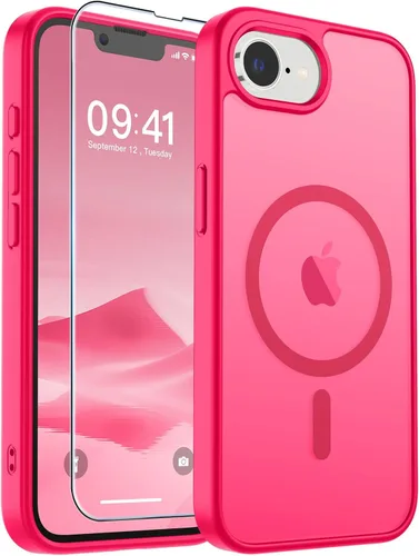 Vista 329 de SUPFINE Funda magnética para iPhone SE 2022 (3ª)/2020 (2ª), iPhone 8 (compatible con MagSafe) (protección contra caídas de grado militar), funda