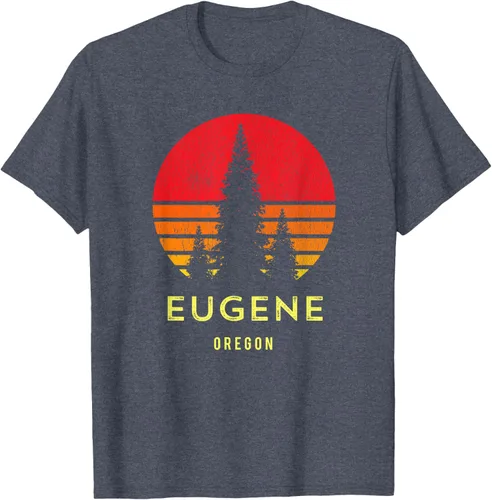 Vista 66 de Camiseta Eugene Oregon, Negro, S