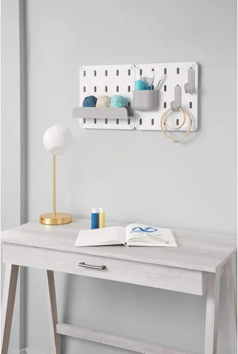 Vista 8 de iDesign Cade - Contenedor organizador modular de plástico sin BPA para colgar, 5.04 x 3.04 x 4 pulgadas, color gris