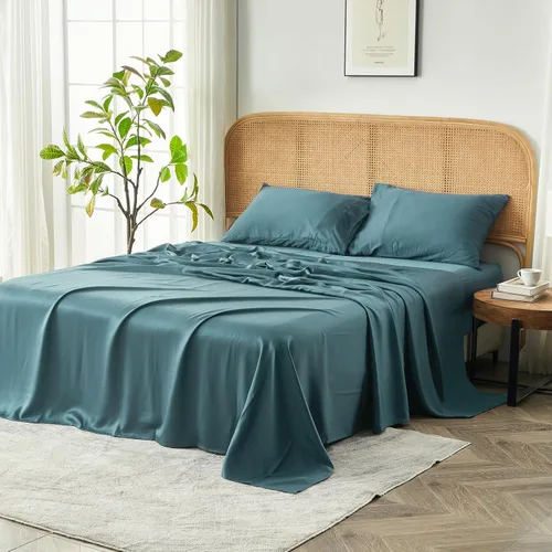 Vista 30 de Sijo AiryWeight Set de sábanas de Tencel, 100% Lyocell derivado del eucalipto, extremadamente suave, ganador de las mejores sábanas de enfriamiento