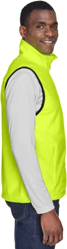 Vista 3 de Harriton Chaleco de forro polar para hombre, Negro, carbón, cazador, azul marino, rojo, real real