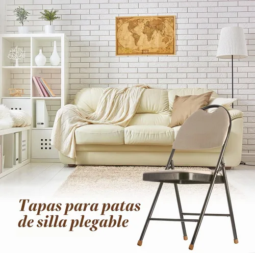 Vista 6 de 36 piezas de tapas para patas de silla plegables de 7/8 pulgadas, tapas de extremo de silla de plástico resistente, deslizadores de muebles que
