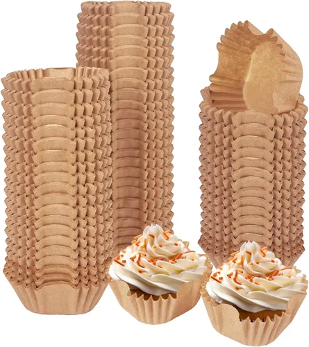 Vista 11 de qiqee 300 unidades de forros para magdalenas jumbo naturales forros para muffins de tamaño jumbo tazas para hornear de papel de tamaño jumbo sin