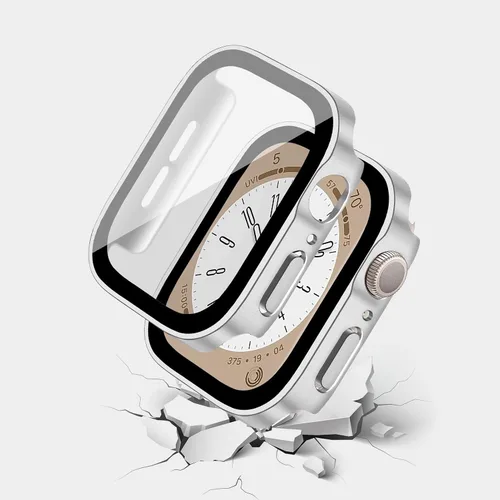 Vista 2 de Protección de Pantalla EIHAIHIS para Apple Watch Funda Serie 11 10 9 SE 8 7 6 5 4 40mm 44mm 41mm 45mm 42mm 46mm Vidrio Templado Impermeable PC