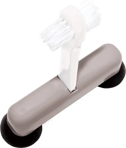 Vista 6 de Rehabilitation Advantage Cepillo de limpieza dental y soporte de ventosa, rojo/gris