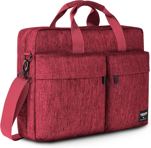 Vista 8 de KINGSLONG Maletín para laptop de 17.3 pulgadas para hombres y mujeres, bolsa de mensajero para laptop con correa para el hombro, bolsa cruzada
