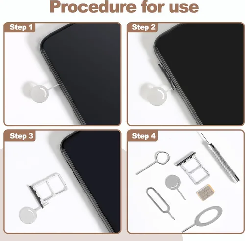 Vista 4 de Herramienta de extracción de tarjeta SIM, herramienta de expulsión de tarjetas SIM, herramienta de extracción de tarjeta SIM para iPhone