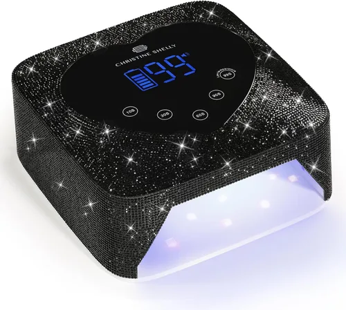 Vista 10 de Lámpara de Uñas LED UV de 72W Recargable Inalámbrica Brillante Secadora de Uñas Luz de Esmalte en Gel con 5 Configuraciones de Temporizador Lámpara