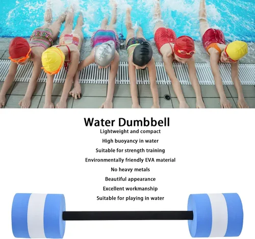 Vista 2 de Pilipane Mancuernas de agua, mancuernas de ejercicio y fitness, barra flotante ligera Eva, equipo de ejercicio de piscina, mancuernas de ejercicio