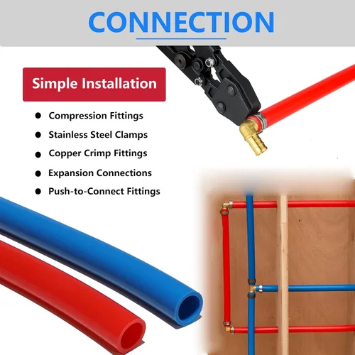 Vista 6 de Tubo PEX-B, 1/2 "2 x100FT Longitud PEX Tubos de Tubería con Cortador de Tubos