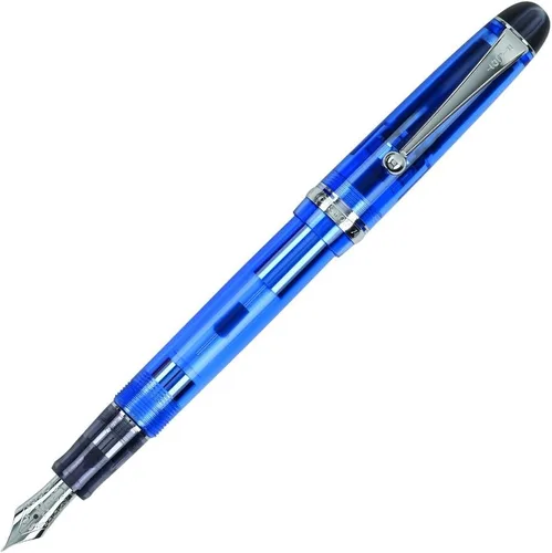 Vista 5 de Pluma estilográfica Pilot Custom 74, barril negro ahumado, plumín mediano (60955)
