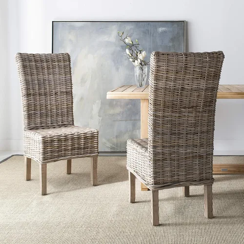 Vista 7 de Safavieh SAFAVIEH Home Collection Quaker - Juego de 2 sillas de comedor, madera, natural
